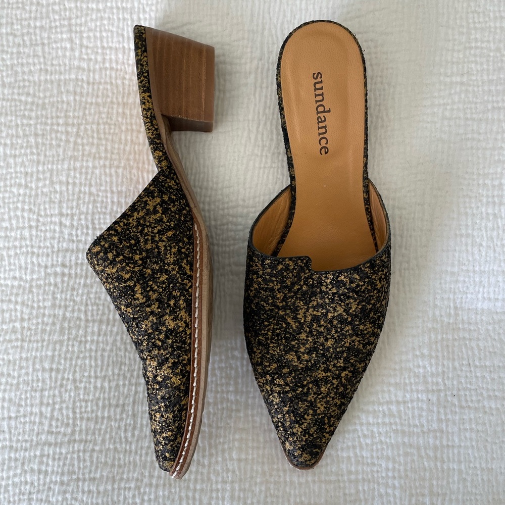 *SOLD on FB Marketplace* Sundance Stacked Idalia Speckled Backless Mules - Picture 2 of 5